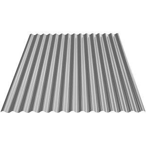 Tabla cutata BILKA S18 Sinus, argintiu lucios (RAL 9006), 0.5 mm, 100 x 110 cm