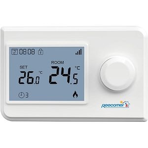 Termostat programabil fara fir REECOMER TW07M, Wi-Fi, alb