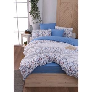 Lenjerie de pat Duo Colors, 2 persoane, 65% bumbac + 35% poliester, 160 x 200 cm, 4 piese