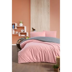 Lenjerie de pat Duo, 2 persoane, 100% bumbac, 160 x 200 cm, 4 piese