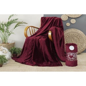 Patura MILA HOME BAT5, 200 x 220 cm, poliester, violet inchis