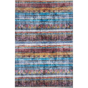 Covor living / dormitor Heybe 1, 80 x 150 cm, bumbac, multicolor