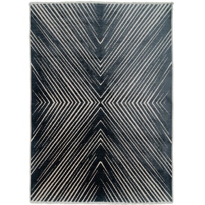 Covor living / dormitor Cosmos, 80 x 150 cm, bumbac, alb-negru