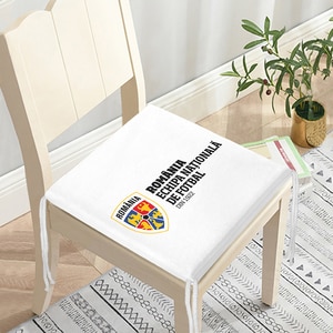 Perna scaun ECHIPA NATIONALA DE FOTBAL A ROMANIEI, 42 x 42 cm, alb