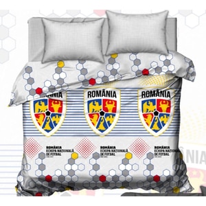 Set lenjerie de pat 4 piese ECHIPA NATIONALA DE FOTBAL A ROMANIEI, multicolor