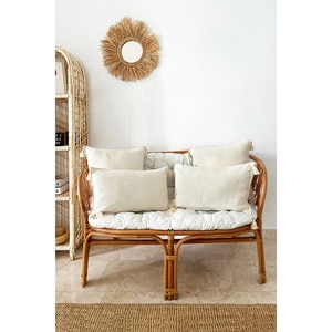 Set 4 fete de perna decorativa Natural, 100% bumbac, 55 x 55 cm, 35 x 55 cm, bej