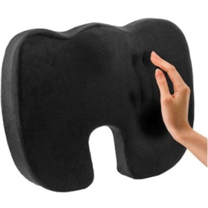 Perna ortopedica pentru sezut MILA HOME NAY3, spuma cu memorie, 35 x 45 cm, negru