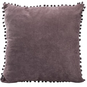 Fata perna decorativa Pompom, 100% poliester, 45 x 45 cm, gri