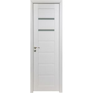 Usa interior U73, cu geam, reversibila, MDF, 60 x 204 cm, alb