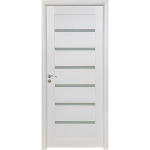 Usa interior U73, cu geam, reversibila, MDF, 80 x 204 cm, alb