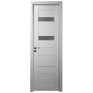 Usa interior U76, cu geam, reversibila, MDF, 60 x 204 cm, alb