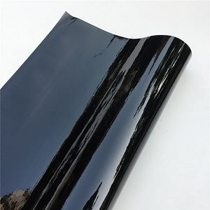 Autocolant 0.45 x 2 m, negru lucios • Gekkofix