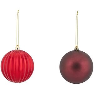 Set globuri, 4buc, 10cm, rosu