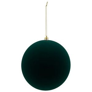 Set globuri textura catifea, 15cm, 3buc, verde