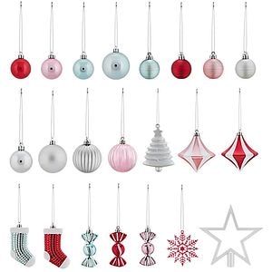Set globuri design modern, 100buc, marimi diferite, multicolor