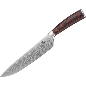 Cutitul bucatarului MYRIA MC4052, 20.5cm, otel inoxidabil, rosu-negru