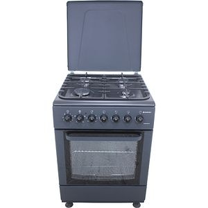 Aragaz VORTEX VAM6060BK03K, 4 arzatoare, Gaz + Electric, L 60 cm, Grill, antracit