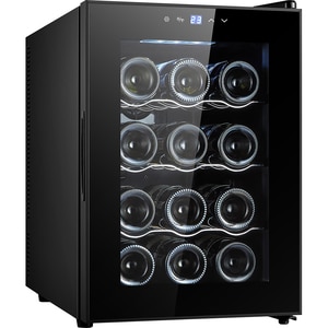 Racitor de vinuri VORTEX VWC4NBK02D, 12 sticle, H 53 cm, Clasa F, negru