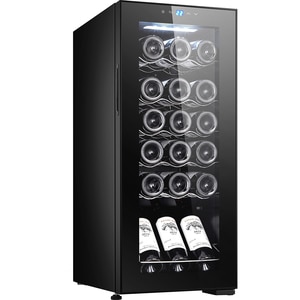 Racitor de vinuri VORTEX VWC5NBK03D, 18 sticle, H 83 cm, Clasa G, negru