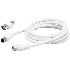 Cablu antena coaxial VORTEX VO2844, 10m, alb + Adaptor