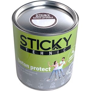 Vopsea beton interior/exterior Sticky Tehnic, pe baza de solvent, maro ciocolata, 2.5 l