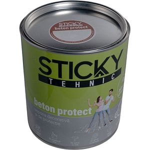 Vopsea beton interior/exterior Sticky Tehnic, pe baza de solvent, siena, 2.5 l