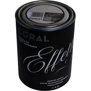Vopsea decorativa interior Coral Effetto, pe baza de apa, cosenza, 0.9 l