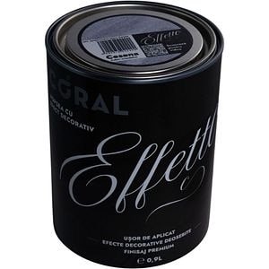 Vopsea decorativa interior Coral Effetto, pe baza de apa, cesena, 0.9 l