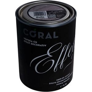 Vopsea decorativa interior Coral Effetto, pe baza de apa, ostia, 0.9 l