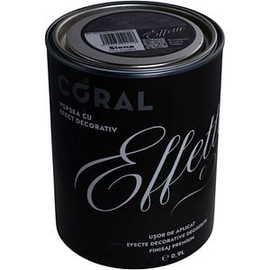 Vopsea decorativa interior Coral Effetto, pe baza de apa, siena, 0.9 l