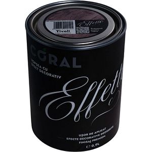 Vopsea decorativa interior Coral Effetto, pe baza de apa, tivoli, 0.9 l