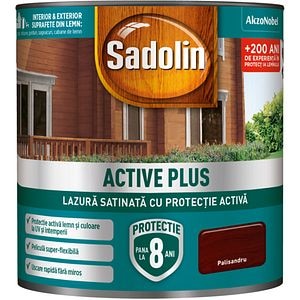 Lazura satinata Sadolin Active Plus, palisandru, 0.75 l