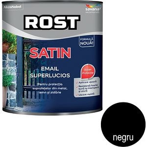 Email satinat Rost, negru, 2.5 l