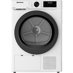 Uscator de rufe VORTEX VUR9PWH01S, Pompa de caldura, 9 kg, 15 programe, Clasa E, alb