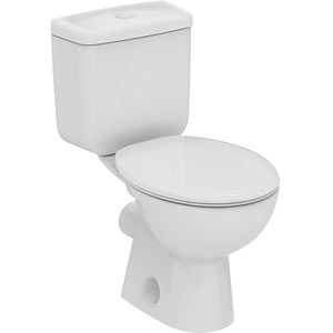 Set vas WC IDEAL STANDARD Alpha W010701, ceramica, evacuare orizontala, rezervor 3/6l, capac SoftClose, alb