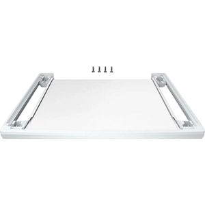 Kit suprapunere uscator si masina de spalat BOSCH WTZ27500, placa telescopica, alb