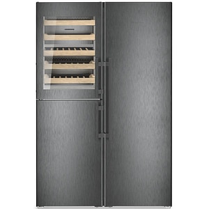 Side by Side LIEBHERR XRCbs 5295 Peak, Duo Cooling, 691 l, H 185.5 cm, Clasa C/D, compartiment de temperare a vinului, dark inox
