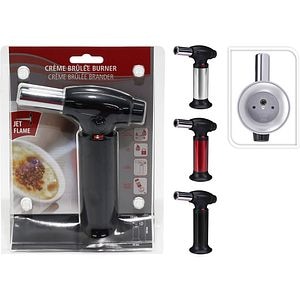 Arzator pe gaz cu flacara ajustabila, 12 x 6 x 16 cm, negru