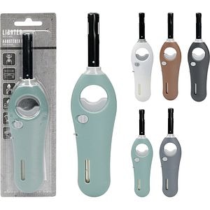 Aprinzator cu gaz, reincarcabil, 18.5 cm, turcoaz