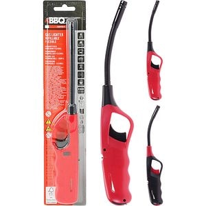 Aprinzator cu gaz, reincarcabil, 28 cm, rosu-negru