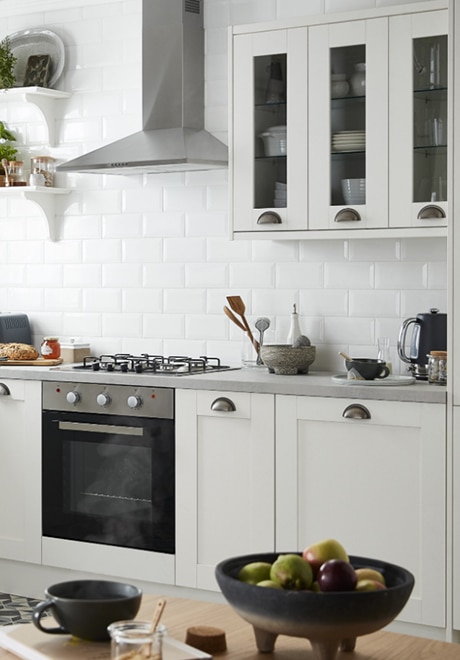 Bucatarie modulara - Configuratie fixa - Ivoriu mat