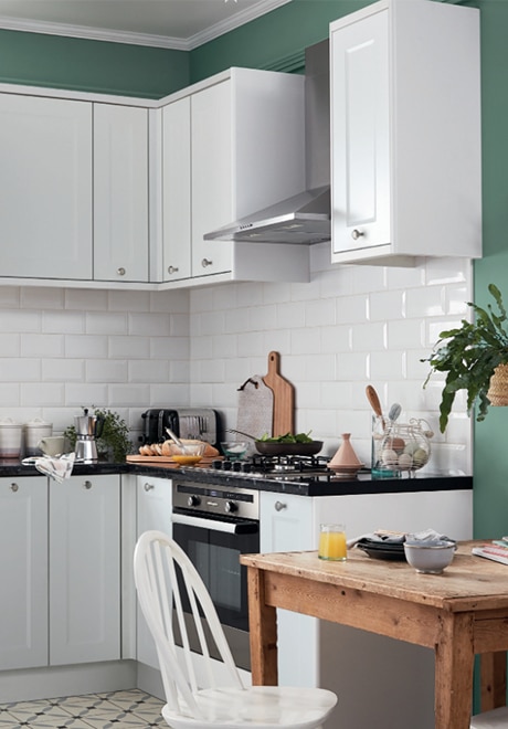 Bucatarie modulara - Configuratie fixa - Alb mat