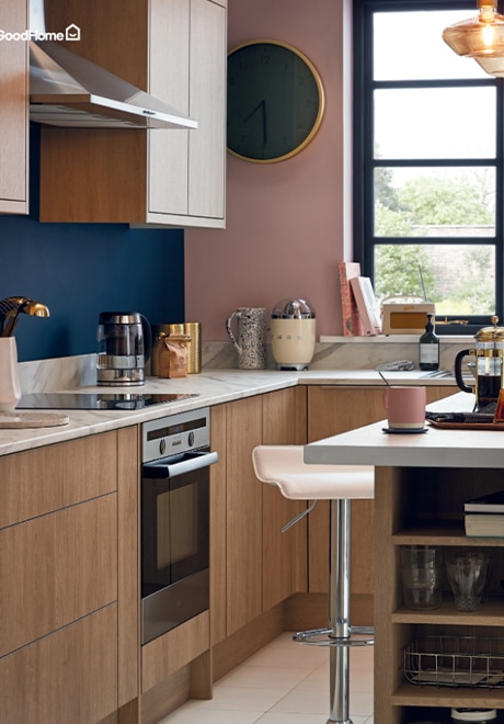 Bucatarie modulara - Configuratie fixa - Stejar deschis mat