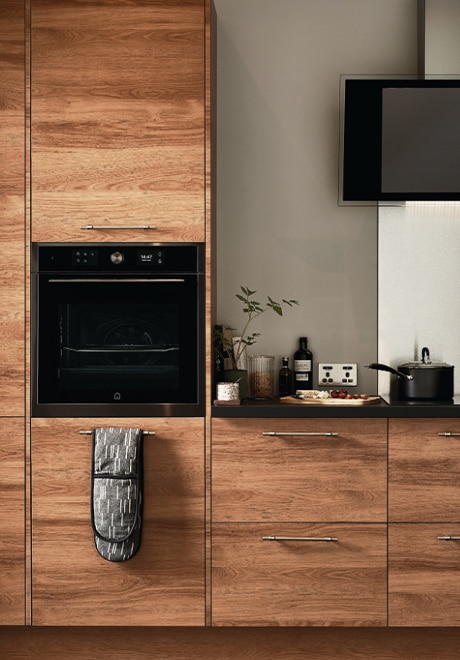 Bucatarie modulara - Configuratie fixa - Stejar inchis mat