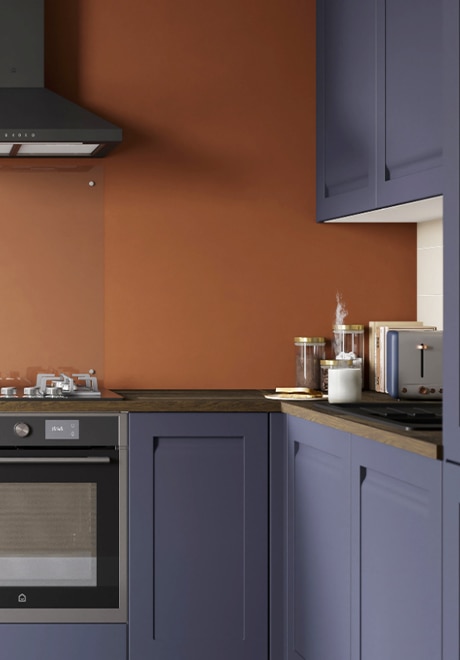 Bucatarie modulara - Configuratie fixa  - albastru mat