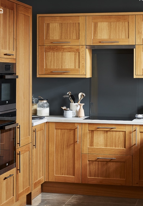 Bucatarie modulara - Configuratie fixa - Stejar natur